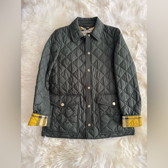 BURBERRY WESTBRIDGE GREEN QUILTED JACKET SZ XS - Picture 7 of 10